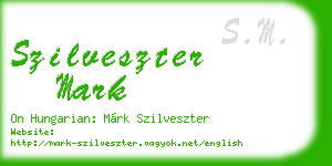 szilveszter mark business card